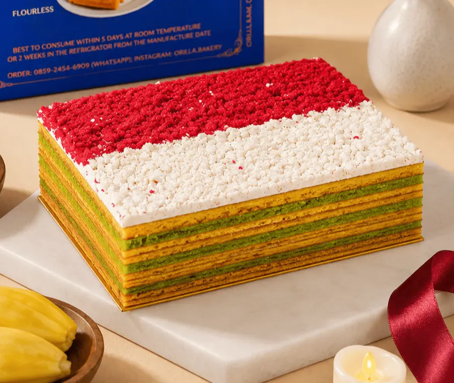 Lapis Legit Merah Putih 18x9 cm